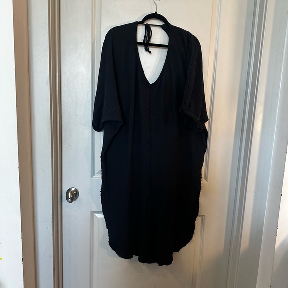Intimately Free People Texture Oversized Tie  lightweight Cotton Raw Hem Dress,S - Picture 9 of 9